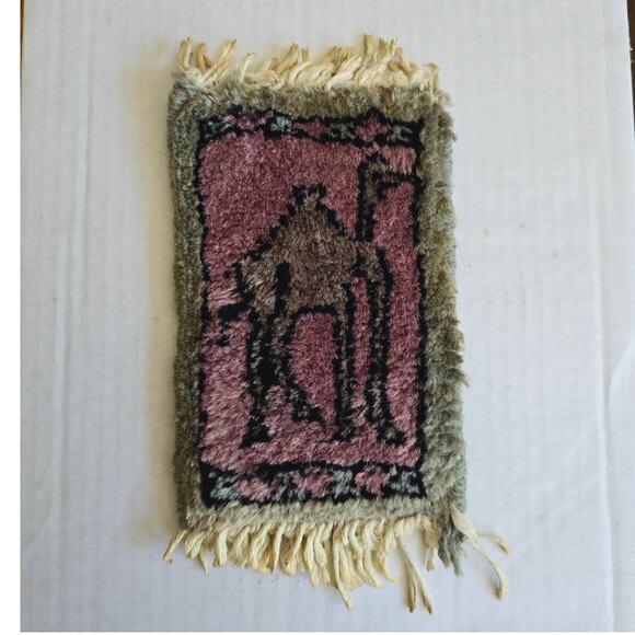 Hand Woven Camel Rug for Dollhouse Small 4 x 7" - Picture 1 of 10
